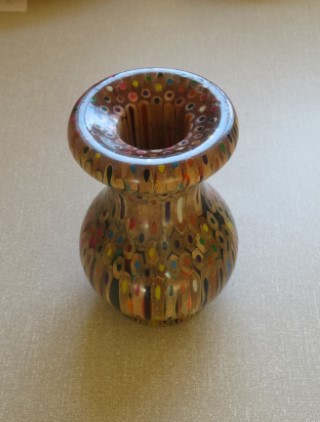 This pencil pot won a commended certificate for Geoff Christie